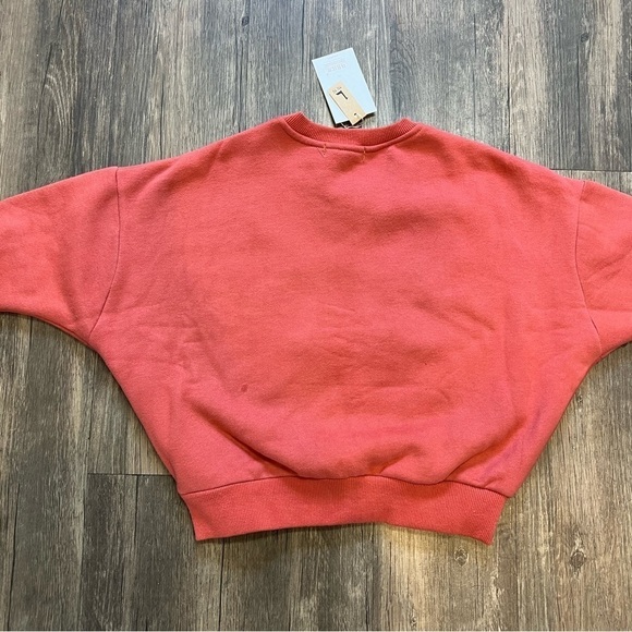 NWT Kids  Smily Face Orange Lo g Sleeves Sweatshirt Size 5 - Picture 7 of 7
